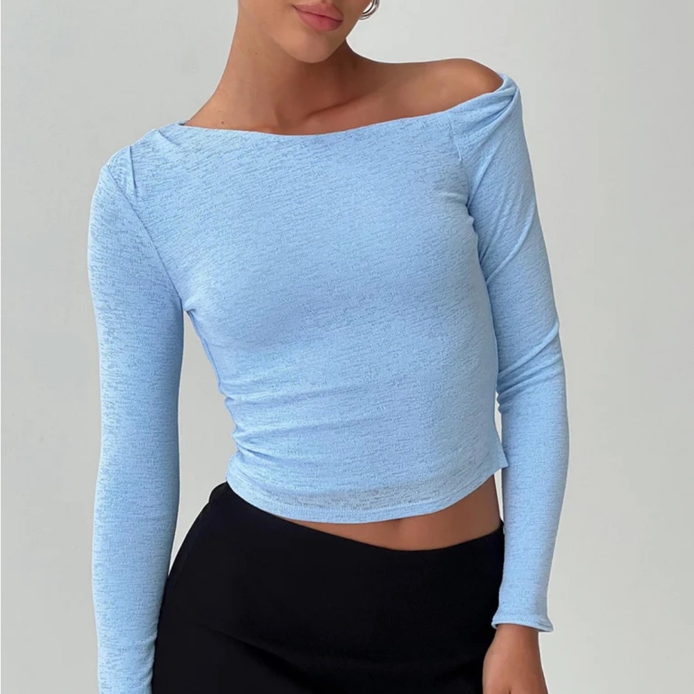 Princess Polly MALIAN LONG SLEEVE TOP BLUE